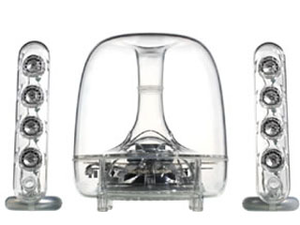 SOUNDSTICKS - Black - 3-Piece Full Range Powered Computer Speakers with Powered Subwoofer (USB). Made specifically for iMac. - Hero